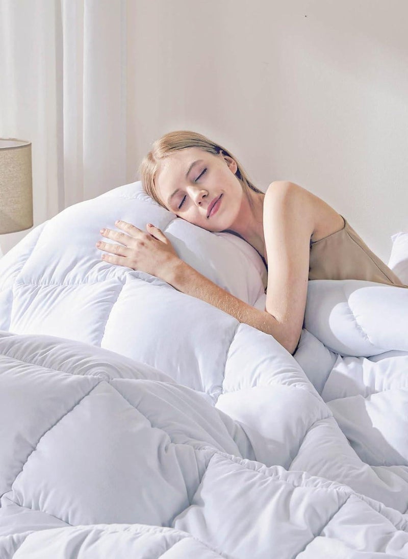 REDTOMMY - REDTOMMY Soft Solid Double Size Duvet Insert Microfiber White 200x200cm - Image 1
