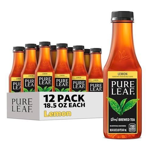 Pure Leaf Iced Tea Sweetened Lemon Real Brewed Tea 185 Fl Oz Bottles Pack of 12 - Image 1