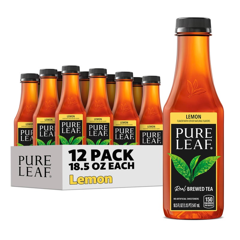 Pure Leaf Iced Tea Sweetened Lemon Real Brewed Tea 185 Fl Oz Bottles Pack of 12 - Image 3