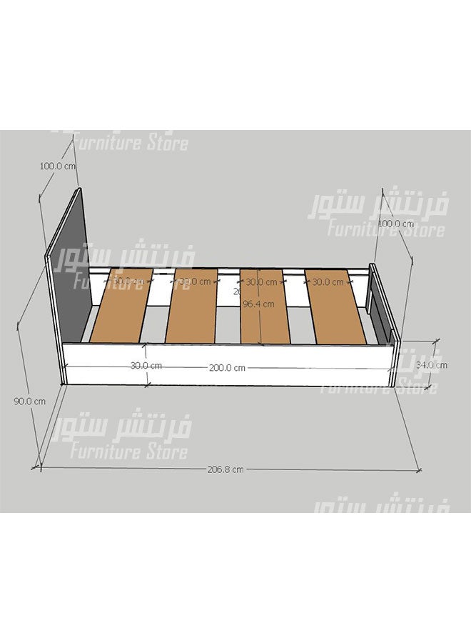 فرنتشر ستور سرير مودرن - عرض100 سم طول200 سم ، من فرنتشر ستور. - Image 2