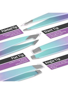 TsMADDTs Eyebrow Tweezer Set Tsmaddts 7 Pcs Tweezers Set For Women Precision Tweezer For Eyebrows With Curved Scissors And Eyebrow Razor For Ingrown Hair  - Image 3