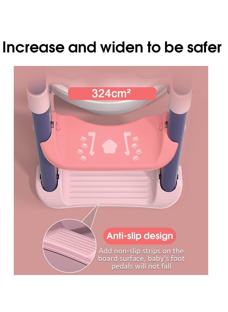 Captaintech Potty Training Seat for Baby, Baby Toilet Potty Seat with Adjustable Step Stool Ladder, Baby Potty for Boys and Girls - Image 5