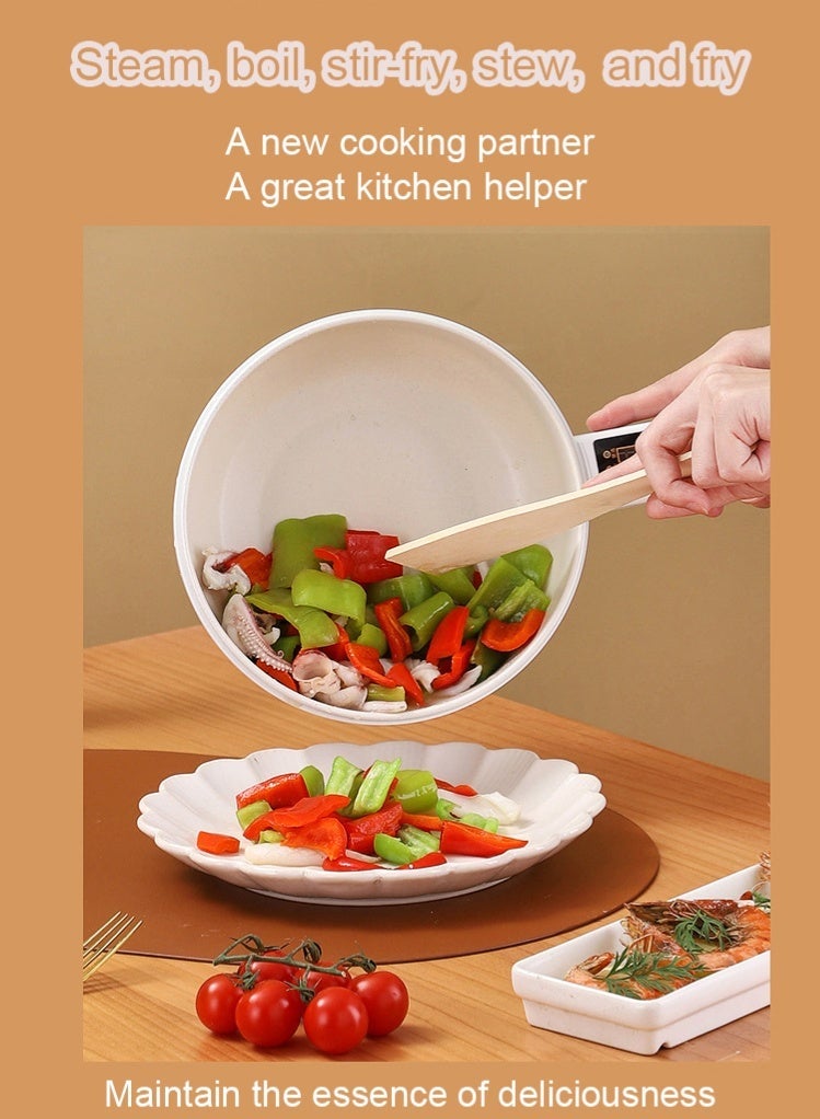 2L Electric Hot Pot with Steamer, Overheat Protection, and Adjustable Temperature Perfect for Dorms, and Smart Control Panel. Appointments and Timed Appointments are Available.For Egg Soup, Steak Steam ,Offices, and On the Go Cooking - Image 5
