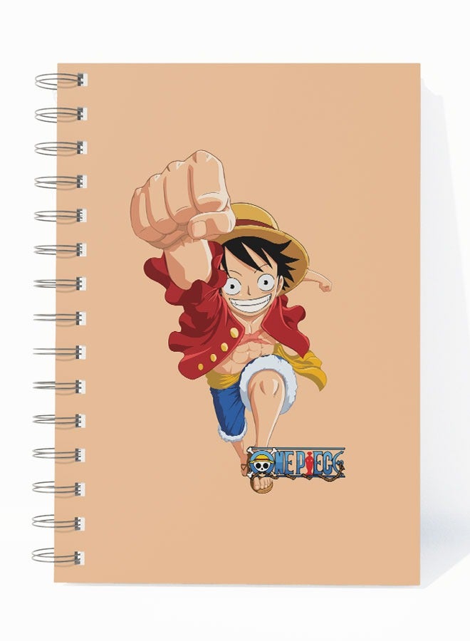 LIT Notebook One Piece Spiral Notebook Monkey D Luffy Spiral Notebook Straw Hat Jump Punch Manga Fan Gift - Image 1