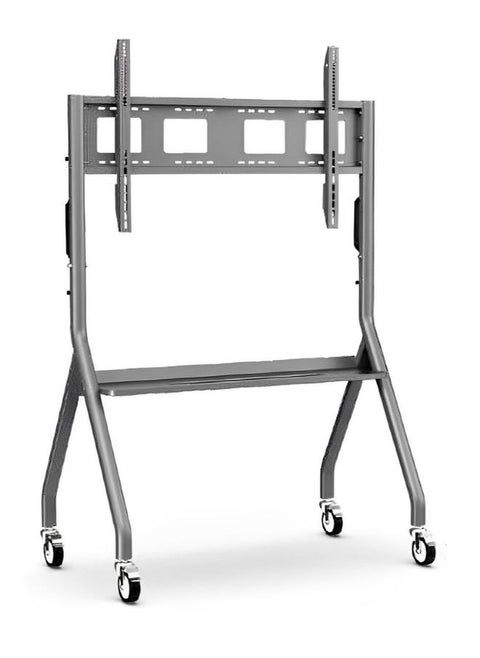 FS-404T Heavy-Duty Mobile TV Stand for 32"–120" Screens, 176 lbs (80 kg) Capacity – Height Adjustable with Locking Wheels and VESA Compatibility up to 1000x600 mm