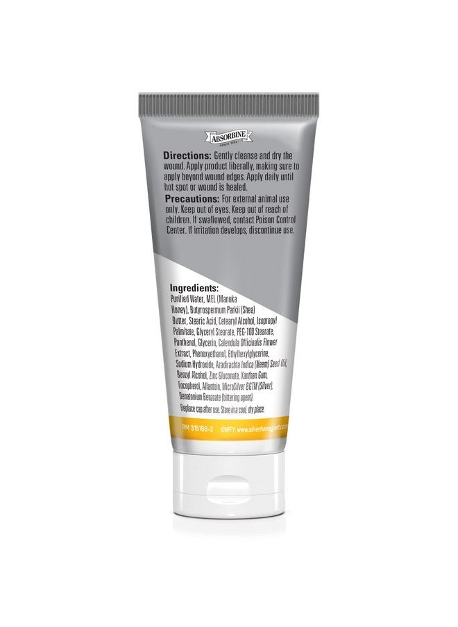 Absorbine - Absorbine Silver Honey Hot Spot & Wound Care Ointment for Dogs, Cats, Small Animals, 2oz Tube - Image 1