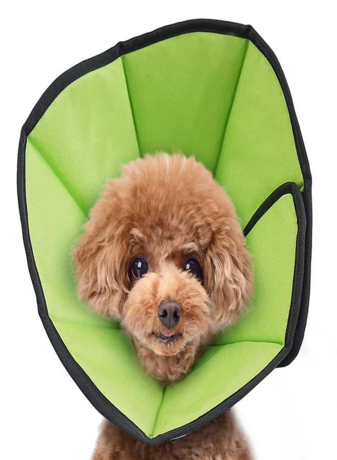 ipetstation Soft Dog Cone After Surgery: Comfortable Dog Cones Collar for Stop Licking Biting - Adjustable Elizabethan Collar for Dogs fit for Small Medium Large Dogs (Green, S) - Image 1