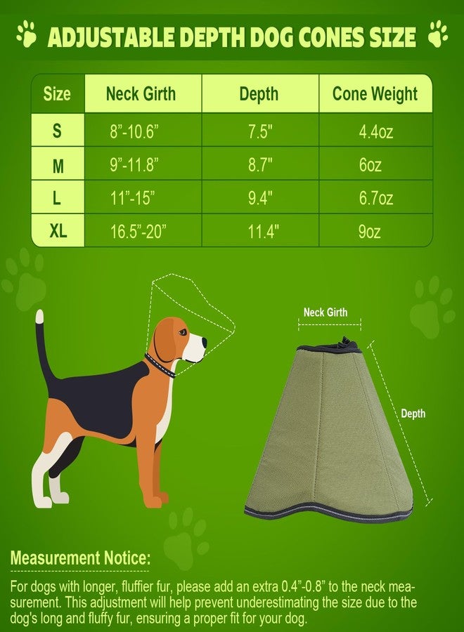 ipetstation Soft Dog Cone After Surgery: Comfortable Dog Cones Collar for Stop Licking Biting - Adjustable Elizabethan Collar for Dogs fit for Small Medium Large Dogs (Green, S) - Image 5