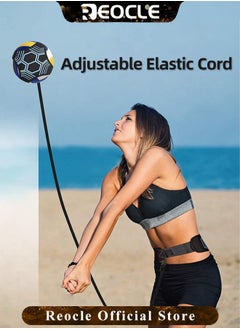 REOCLE Soccer Volleyball Rugby Trainer with Adjustable Waist Belt & Training Aid & Control Skills Football Kick Throw Solo Practice for Kids Adults  - Image 4