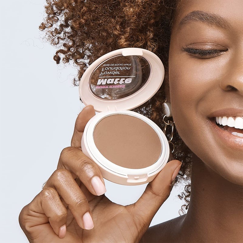 Ruby Kisses Matte Powder Foundation, Ebony, 8 Shades, Sponge & Mirror Included, Full Coverage, Versatile Pressed Powder Finisher - Image 5