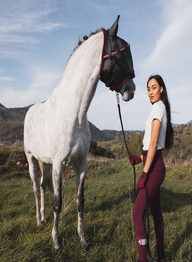 هورز قناع ذباب من هورز بإطار سلكي وشبكة ناعمة مبطنة بالصوف مع حماية من الأشعة فوق البنفسجية - لون عنابي وندسور - مقاس كبير - Image 3