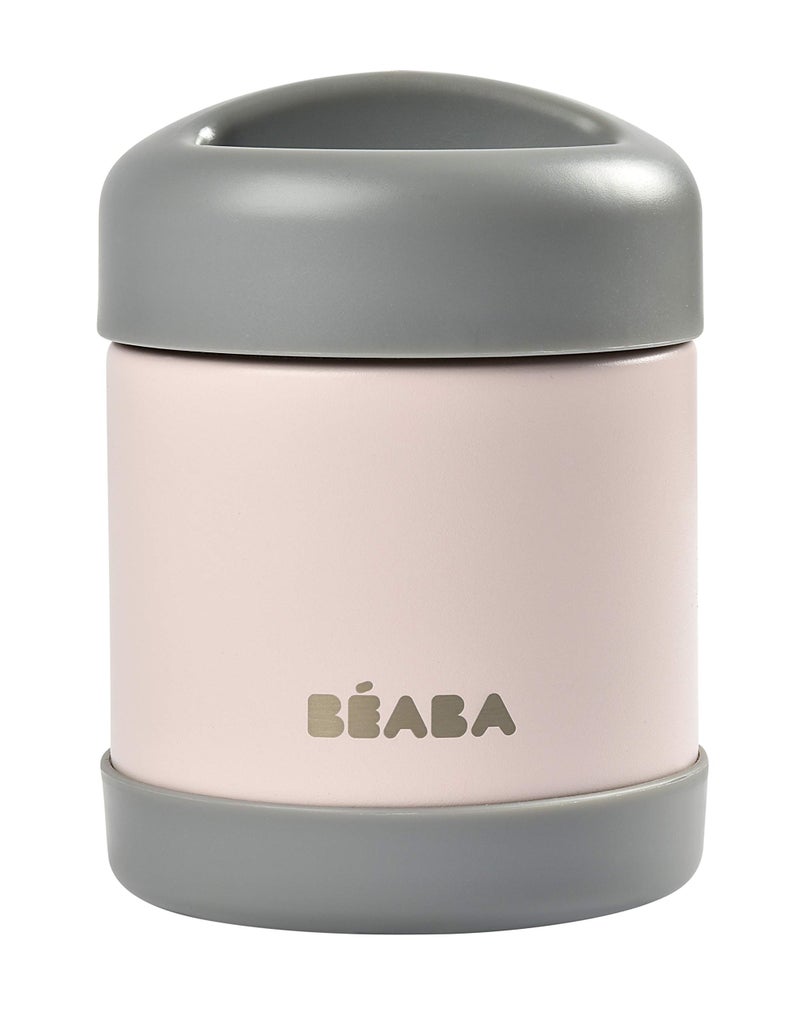 Beaba Stainless Steel Insulated Food Jar 10 oz, Kids Thermos, Lunch Containers, Leakproof, Wide Opening, Suitable for Hot and Cold Foods (Rose) - Image 1