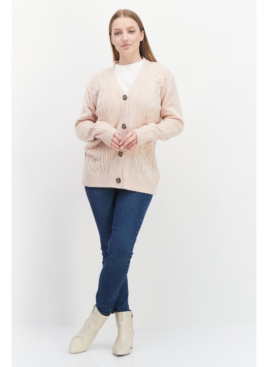 Women Button Front Cable Knit Cardigan, Pink - pzsku/ZD62D54C6A6D2880A2D8EZ/45/_/1724351613/09b0b390-c4e5-4365-997f-a27c657d21e4