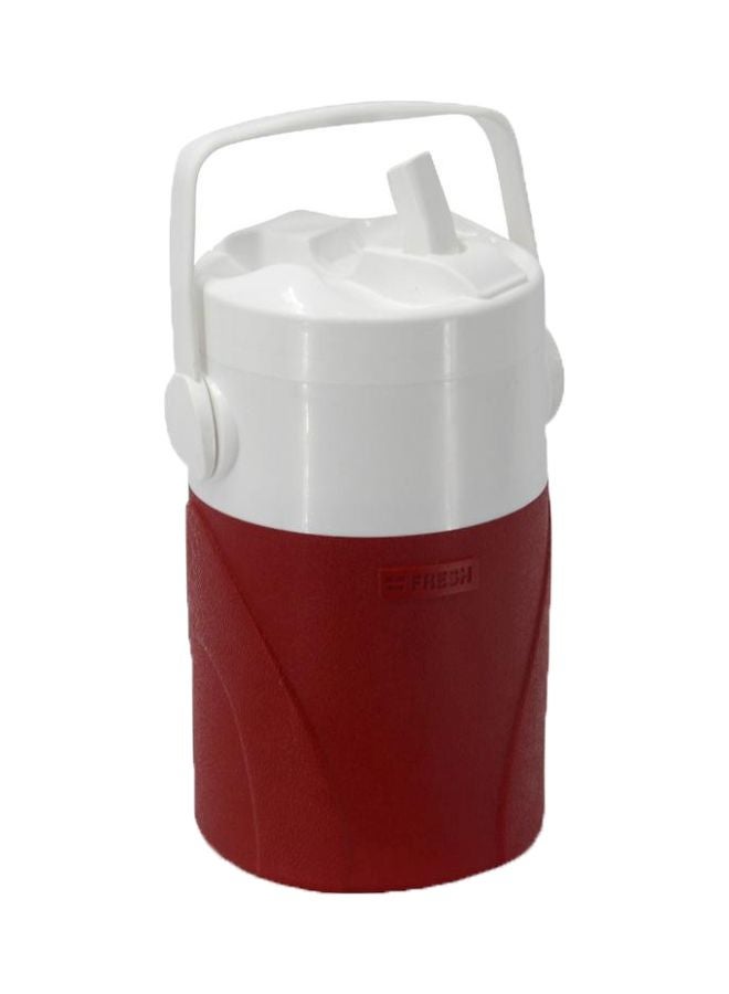 Beverage Cooler With Handle Red/White