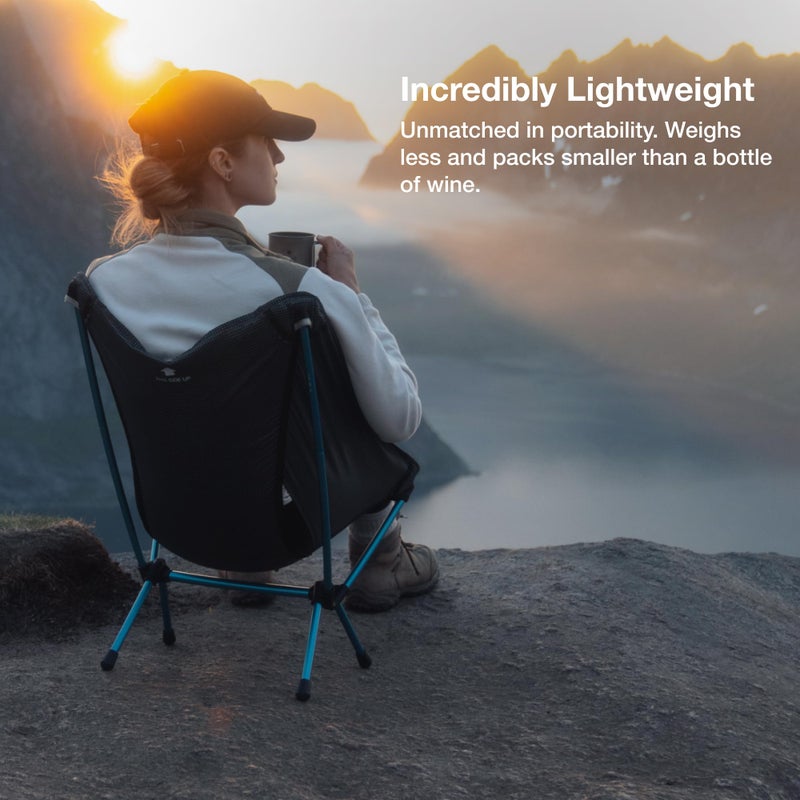 Helinox Chair Zero Ultralight Compact Camping Chair Black, 1.1lbs Outdoor Chairs, Folding Chairs for Outside, Hiking, Backpacking, Camping, Adventures - Image 2