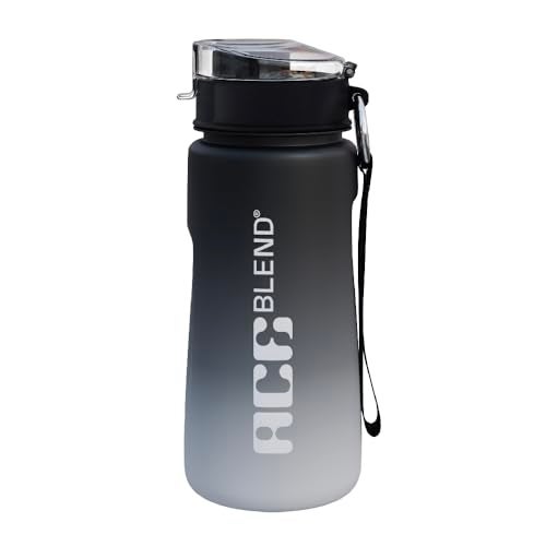 Ace Blend Blender 650ml | 100% BPA Free, Leak Proof | Protein Shaker Bottle with Blender Ball | Ideal for Protein, Pre-workouts | Portable Gym Shaker for Protein Shake, Plastic, Black - Image 1