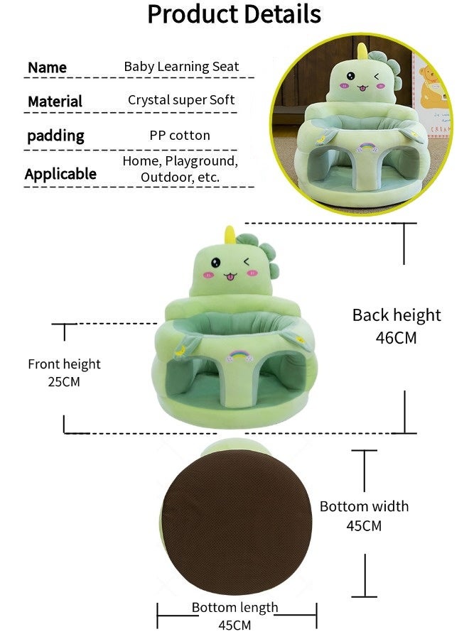 Vixplorn Baby Chair Baby learning sitting seat, baby sofa toys, baby learning chair, cartoon cute plush newborn sofa, crystal velvet fabric, PP cotton filling, toddler children gift, suitable for baby children - Image 3