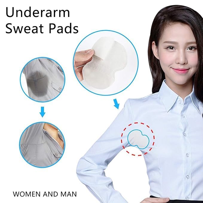 AZLVERA Underarm Sweat Pads, 10 pcs Underarm Armpit Sweat Perspiration Pads Shield Adhesive Garment Guards Sweat Free & Odor Free - Image 4