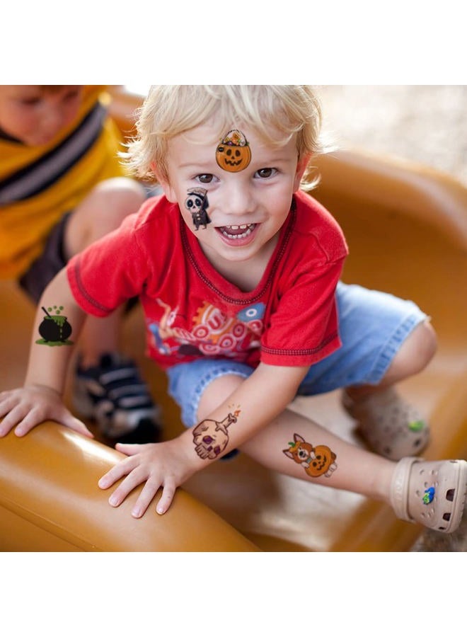 Hohamn Halloween Temporary Tattoos for Kids, 200 Styles Halloween Pumpkin Fake Tattoos for Boys Girls Halloween Party Gifts Crafts Decoration - Image 5