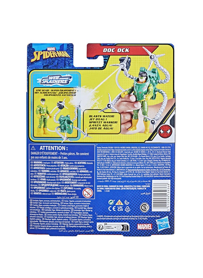 Spider-Man Marvel Spider-Man Aqua Web Warriors 4-Inch Doc Ock Action Figure with Refillable Water Gear Accessory, Action Figures for Boys and Girls 4 and Up  - Image 4
