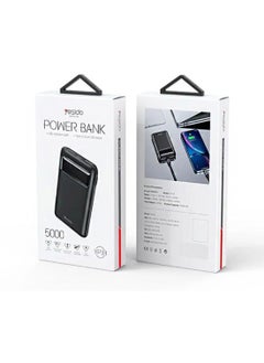 5000mAh YP33 Power Bank Digital Display Type-C With Dual USB Output Black