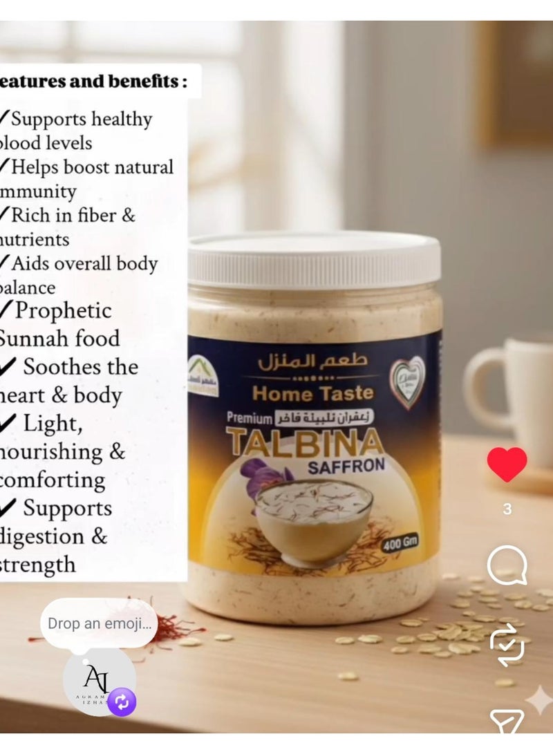Home taste premium talbina with saffron 400g - Image 1