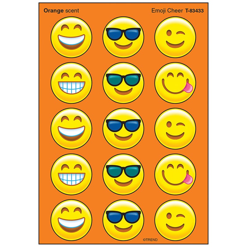 Trend Enterprises Trend Emotion Icon Cheer/Orange Stinky Stickers, Classroom Incentives, 60 Count - Image 5