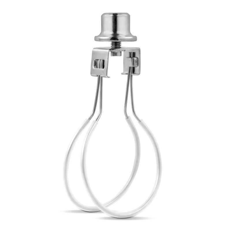 Lamp Shade HolderLamp Shade Light Bulb Clip AdapterClip On Lampshade Adapter Includes Finial and Lampshade LevellersSpring Clip for Light Bulb Nickel