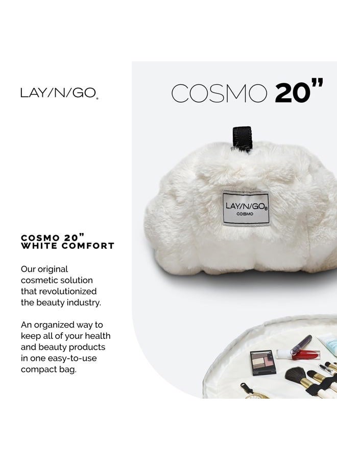 Lay-n-Go Cosmo Drawstring Cosmetic & Makeup Bag Organizer, Toiletry Bag for Travel, Gifts, and Daily Use, 20 inch, Comfort (White Inside) - Image 2