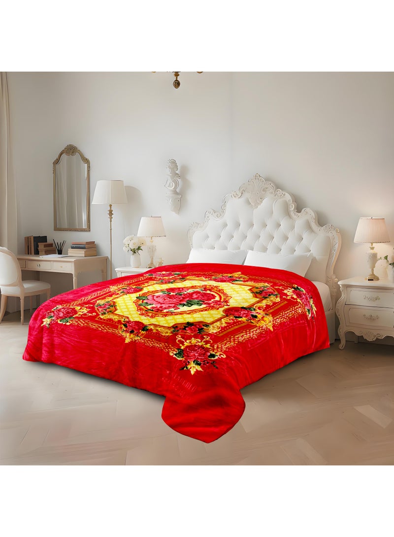 بطانية راشيل مزدوجة الطبقات 200×240 سم، ناعمة للغاية، دافئة وخفيفة الوزن - مضادة للحساسية، مناسبة لجميع المواسم للاستخدام المنزلي والفندقي