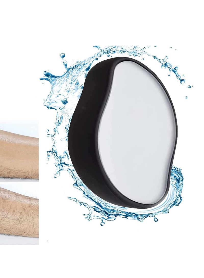 ELTRAZONE True Crystal Hair Eraser, Magic Hair Removal Eraser, Painless Crystal Hair Remover Tools, Soft Smooth Skin Fast & Easy Crystal Hair Removal for Men and Women (BLACK) - Image 1