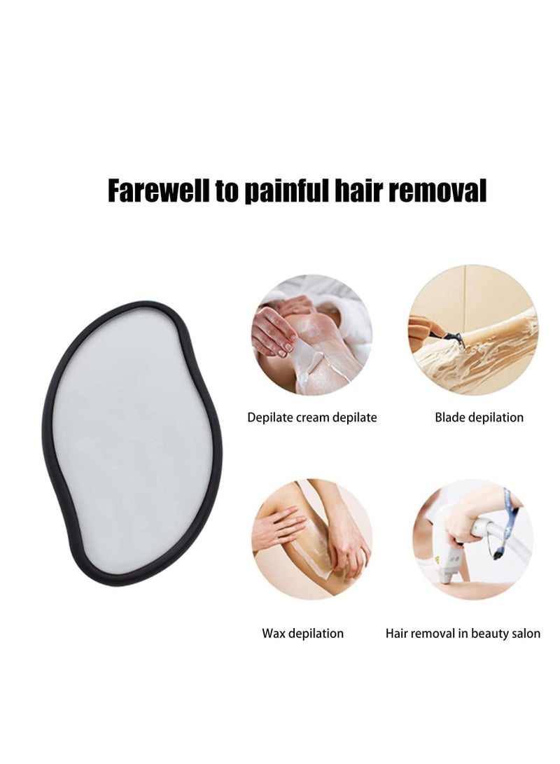 ELTRAZONE True Crystal Hair Eraser, Magic Hair Removal Eraser, Painless Crystal Hair Remover Tools, Soft Smooth Skin Fast & Easy Crystal Hair Removal for Men and Women (BLACK) - Image 3
