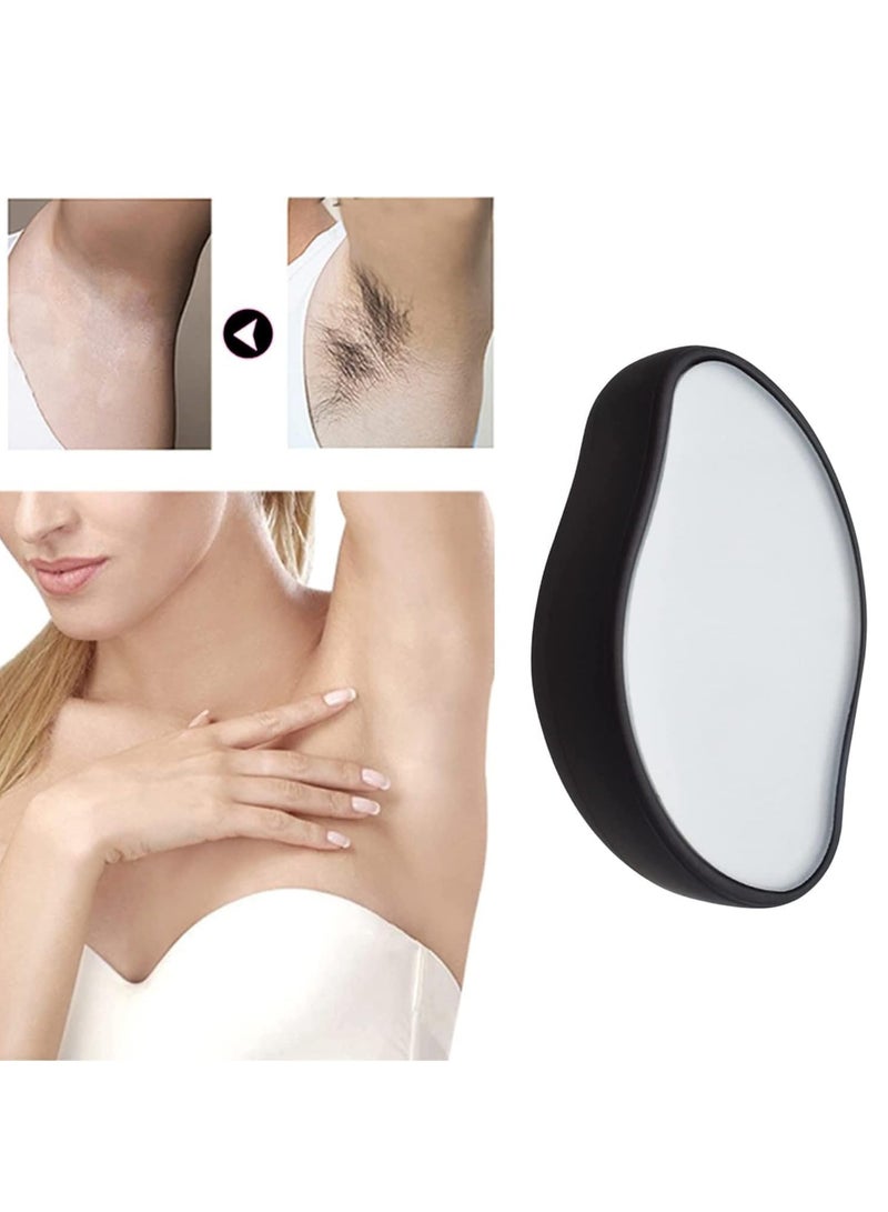 ELTRAZONE True Crystal Hair Eraser, Magic Hair Removal Eraser, Painless Crystal Hair Remover Tools, Soft Smooth Skin Fast & Easy Crystal Hair Removal for Men and Women (BLACK) - Image 4