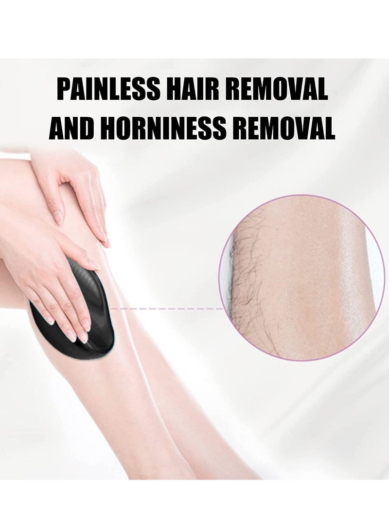 ELTRAZONE True Crystal Hair Eraser, Magic Hair Removal Eraser, Painless Crystal Hair Remover Tools, Soft Smooth Skin Fast & Easy Crystal Hair Removal for Men and Women (BLACK) - Image 2