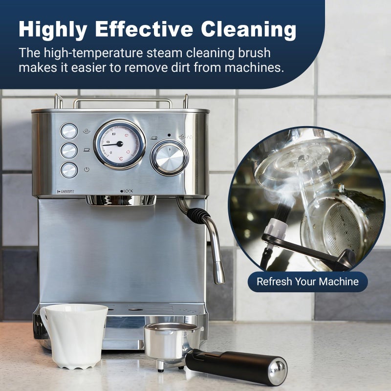 Abeskch Coffee Machines Steam Cleaning Brush,Featuring a Scoop-Shaped end and Removable Heat-Resistant Brush Head, Steam Wand Descaling and Cleaning Tool Suitable for Espresso Machines - Image 5
