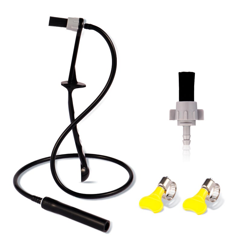 Abeskch Coffee Machines Steam Cleaning Brush,Featuring a Scoop-Shaped end and Removable Heat-Resistant Brush Head, Steam Wand Descaling and Cleaning Tool Suitable for Espresso Machines - Image 1