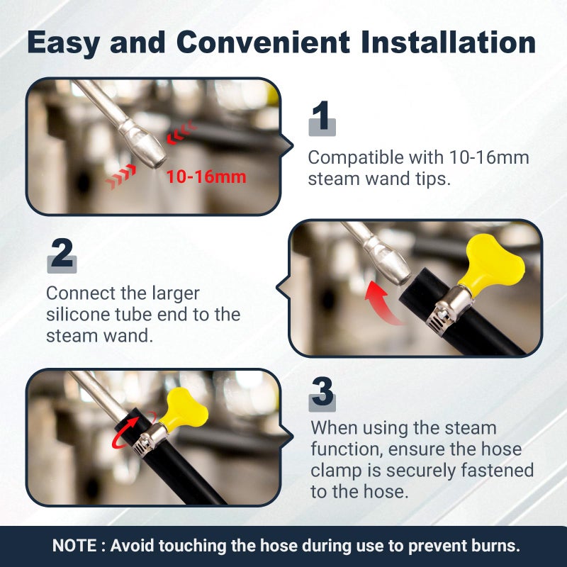 Abeskch Coffee Machines Steam Cleaning Brush,Featuring a Scoop-Shaped end and Removable Heat-Resistant Brush Head, Steam Wand Descaling and Cleaning Tool Suitable for Espresso Machines - Image 4