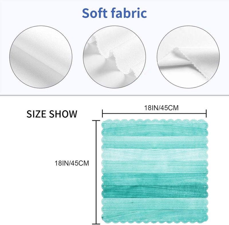 Yibeas Teal or Turquoise Green Cloth Napkins Set of 4 Soft Wood Background Texture Polyester Dinner Napkin for Family Restaurant Weddings Parties 18 x 18 inch - Image 2