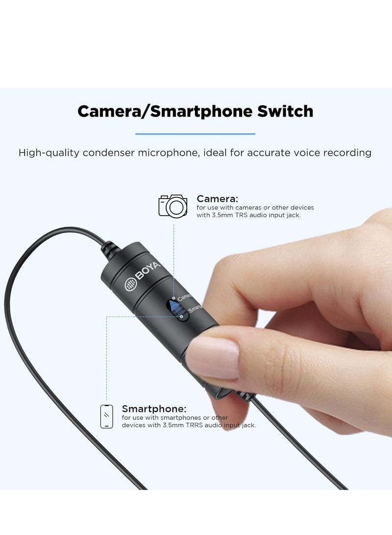 Boya By-M1 Lavalier Microphone With Foam Windscreen For Smartphones And Cameras - black - Image 5