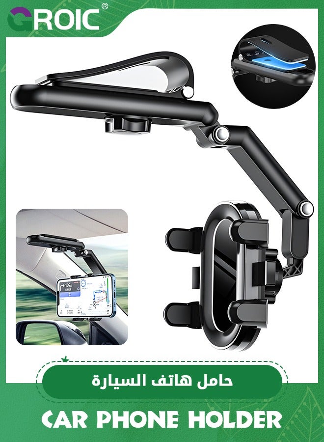 GROIC Rotatable and Retractable Car Phone Holder, Muti-Use Car Rotation Phone Clip, Universal Car Phone Holder Mount, Cell Phone Holder Car Compatible with All Phone - Image 1