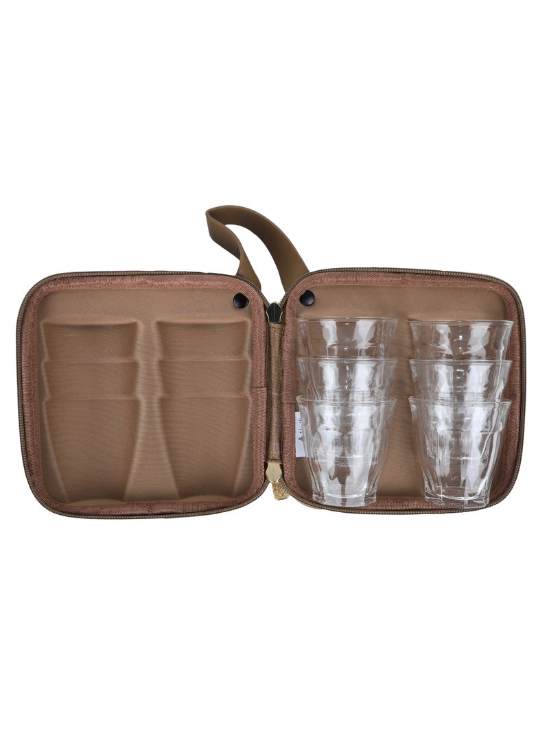 ALGHAFA Al-Ghafa bag of 6 tea cups, 85 ml, square wooden ones - Image 1