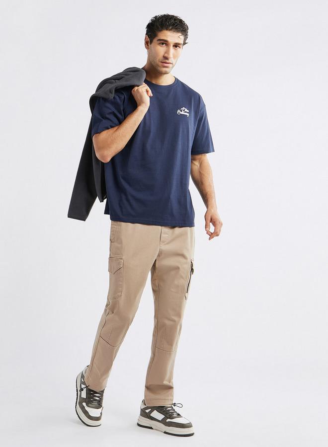 سبلاش فيڤ تيشيرت بأكمام قصيرة وياقة مستديرة وطبعات - Image 2