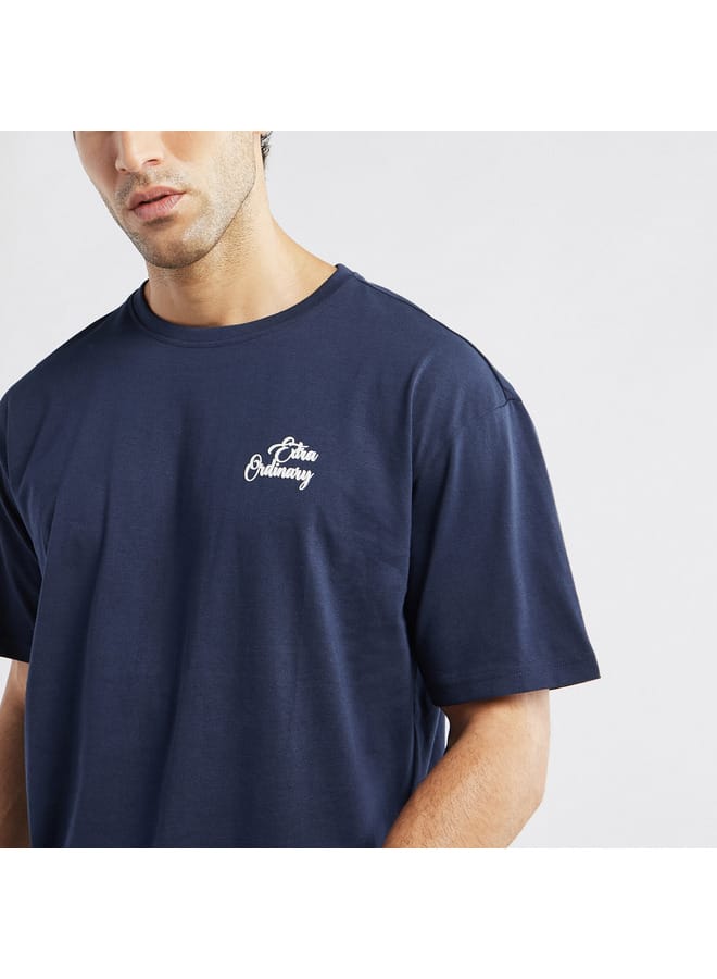 سبلاش فيڤ تيشيرت بأكمام قصيرة وياقة مستديرة وطبعات - Image 4