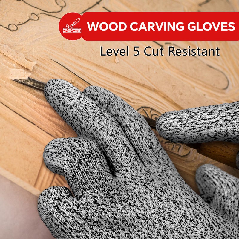 ZEEGO Level 5 Cut Resistant Gloves,Professional Cutting Gloves for Kitchen & Meat Processing, Machine Washable, Food Grade, for Butcher, Oyster Shucking, Outdoor Use (Size L) - Image 5