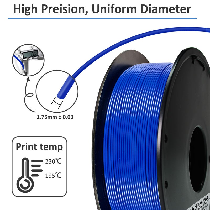 GIANTARM Clear PLA Filament, 1.75mm Transparent PLA 1kg Spool (2.2lbs), 3D Printer Filament with Vacuum Packaging - Image 4