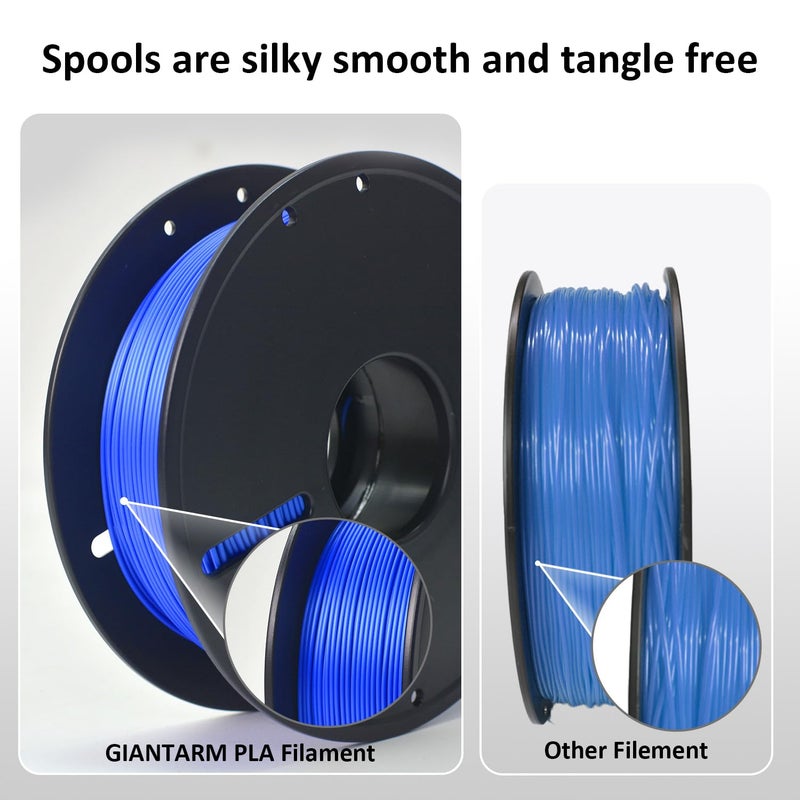 GIANTARM Clear PLA Filament, 1.75mm Transparent PLA 1kg Spool (2.2lbs), 3D Printer Filament with Vacuum Packaging - Image 3