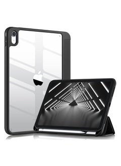 Case Compatible with iPad 10th Generation 2022 10.9 Inch (A2696 A2757 A2777) – Slim Protective Cover with Clear Back Shell, Auto Wake/Sleep Function, Built-in Pencil Holder, Black, Lightweight, Shockproof, Full Access to Ports & Buttons