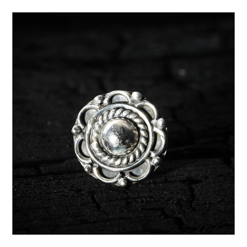 JSAJ Store Stone Nose Pin Wire Nose Pin in Pure 92.5 Sterling Silver - Image 4
