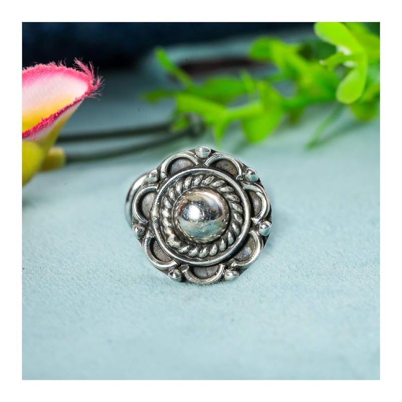 JSAJ Store Stone Nose Pin Wire Nose Pin in Pure 92.5 Sterling Silver - Image 2