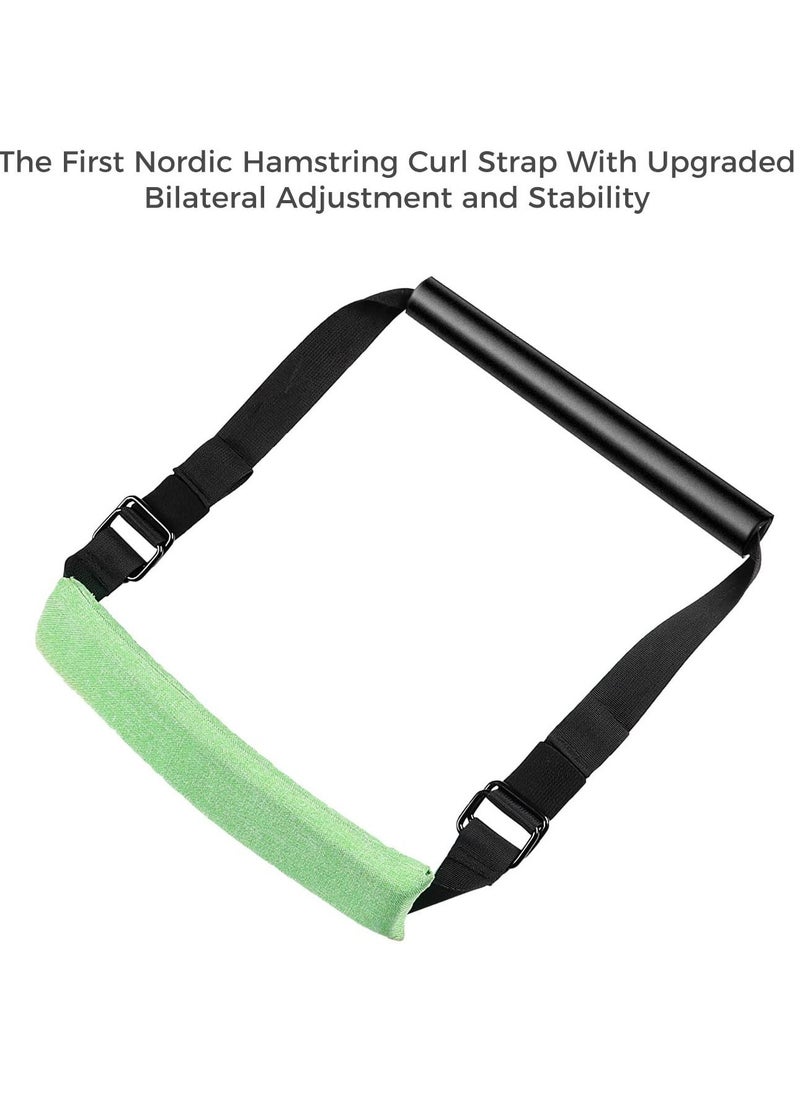 SYOSI - Upgraded Nordic Hamstring Curl Strap, Adjustable Nordic Strap with Soft Knee Pad & Instructions, High Stability Design for Nordic Curl, Ab Workout, Hamstring Curls - Image 1